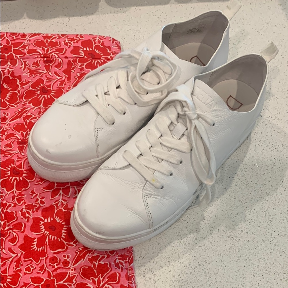 Classic White Lace-Up Sneakers - Picture 7 of 12